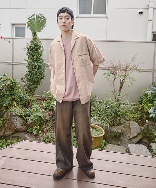 niko and...(ニコアンド)の「ストライプパジャマシャツ(シャツ/ブラウス・メンズ・サックスブルー/グレー/ベージュ・MEDIUM/LARGE)」の8枚目の写真