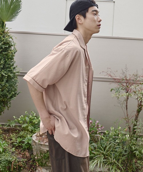 niko and...(ニコアンド)の「ストライプパジャマシャツ(シャツ/ブラウス・メンズ・サックスブルー/グレー/ベージュ・MEDIUM/LARGE)」の11枚目の写真