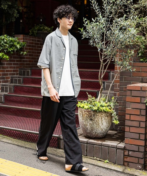 niko and...(ニコアンド)の「ストライプパジャマシャツ(シャツ/ブラウス・メンズ・サックスブルー/グレー/ベージュ・MEDIUM/LARGE)」の15枚目の写真