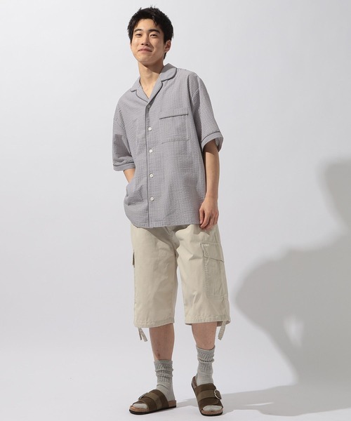 niko and...(ニコアンド)の「ストライプパジャマシャツ(シャツ/ブラウス・メンズ・サックスブルー/グレー/ベージュ・MEDIUM/LARGE)」の18枚目の写真