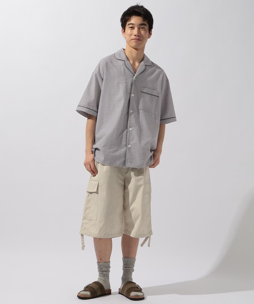 niko and...(ニコアンド)の「ストライプパジャマシャツ(シャツ/ブラウス・メンズ・サックスブルー/グレー/ベージュ・MEDIUM/LARGE)」の19枚目の写真