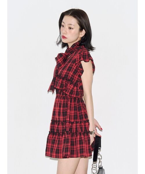 jouetie(ジュエティ)の「フリルスリーブミニワンピース【夏ワンピース】(ワンピース・レディース・ブラウン/レッド/ブラック・FREE)」の11枚目の写真