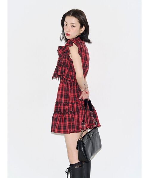 jouetie(ジュエティ)の「フリルスリーブミニワンピース【夏ワンピース】(ワンピース・レディース・ブラウン/レッド/ブラック・FREE)」の15枚目の写真