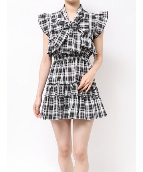 jouetie(ジュエティ)の「フリルスリーブミニワンピース 夏服(ワンピース・レディース・ブラウン/レッド/ブラック・FREE)」の9枚目の写真