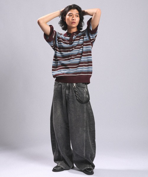 RAGEBLUE（レイジブルー）の「＜接触冷感＞Cool Feeling Light oz Denim Barrel Pants/ライトオンスデニムバレルパンツ（デニムパンツ・メンズ・ライトブルー/グレー/ネイビー・MEDIUM/SMALL/LARGE）」の6枚目の写真