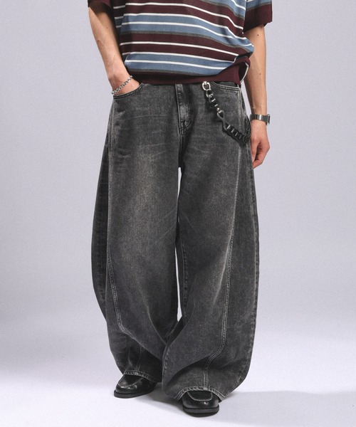 RAGEBLUE（レイジブルー）の「＜接触冷感＞Cool Feeling Light oz Denim Barrel Pants/ライトオンスデニムバレルパンツ（デニムパンツ・メンズ・ライトブルー/グレー/ネイビー・MEDIUM/SMALL/LARGE）」の13枚目の写真