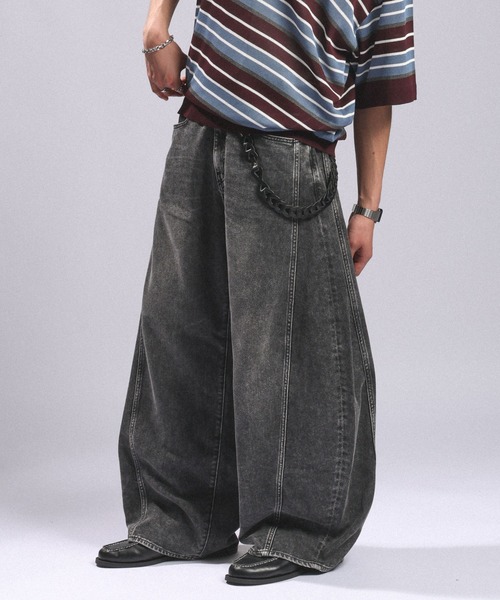 RAGEBLUE（レイジブルー）の「＜接触冷感＞Cool Feeling Light oz Denim Barrel Pants/ライトオンスデニムバレルパンツ（デニムパンツ・メンズ・ライトブルー/グレー/ネイビー・MEDIUM/SMALL/LARGE）」の10枚目の写真