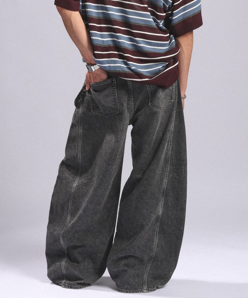 RAGEBLUE（レイジブルー）の「＜接触冷感＞Cool Feeling Light oz Denim Barrel Pants/ライトオンスデニムバレルパンツ（デニムパンツ・メンズ・ライトブルー/グレー/ネイビー・MEDIUM/SMALL/LARGE）」の14枚目の写真