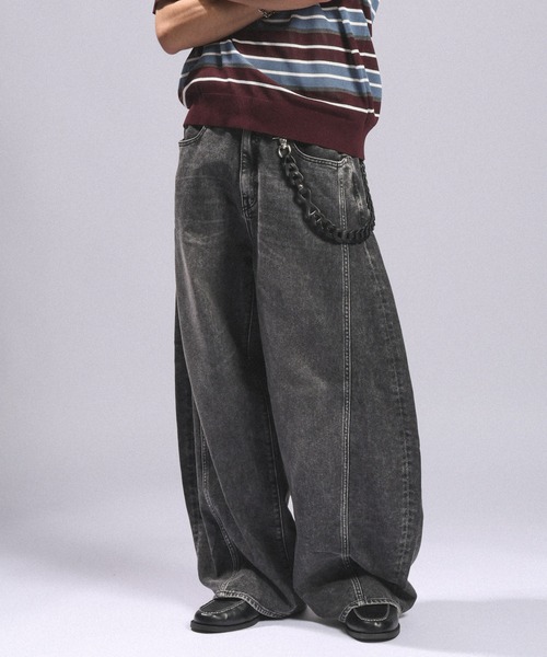 RAGEBLUE（レイジブルー）の「＜接触冷感＞Cool Feeling Light oz Denim Barrel Pants/ライトオンスデニムバレルパンツ（デニムパンツ・メンズ・ライトブルー/グレー/ネイビー・MEDIUM/SMALL/LARGE）」の12枚目の写真