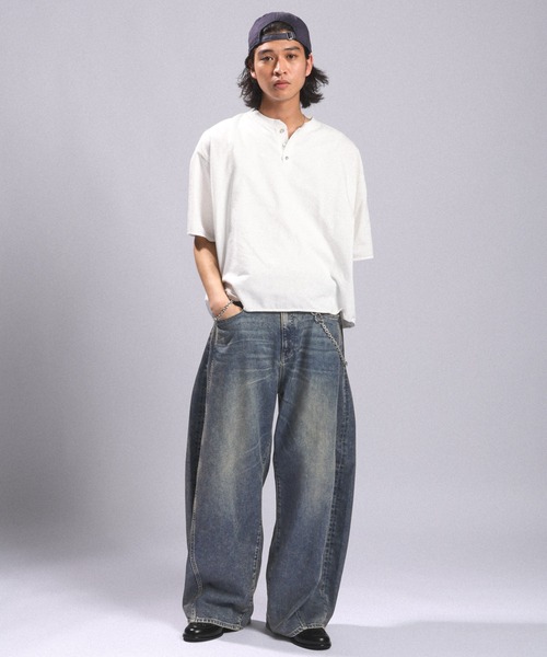 RAGEBLUE（レイジブルー）の「＜接触冷感＞Cool Feeling Light oz Denim Barrel Pants/ライトオンスデニムバレルパンツ（デニムパンツ・メンズ・ライトブルー/グレー/ネイビー・MEDIUM/SMALL/LARGE）」の17枚目の写真