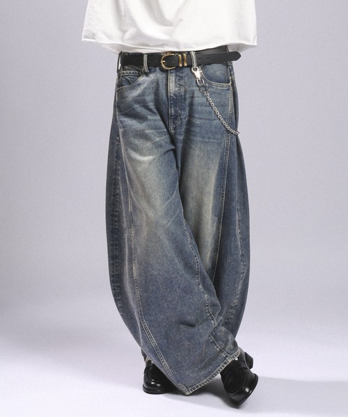 RAGEBLUE（レイジブルー）の「＜接触冷感＞Cool Feeling Light oz Denim Barrel Pants/ライトオンスデニムバレルパンツ（デニムパンツ・メンズ・ライトブルー/グレー/ネイビー・MEDIUM/SMALL/LARGE）」の21枚目の写真
