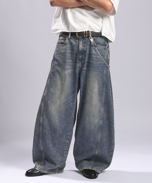 RAGEBLUE（レイジブルー）の「＜接触冷感＞Cool Feeling Light oz Denim Barrel Pants/ライトオンスデニムバレルパンツ（デニムパンツ・メンズ・ライトブルー/グレー/ネイビー・MEDIUM/SMALL/LARGE）」の20枚目の写真