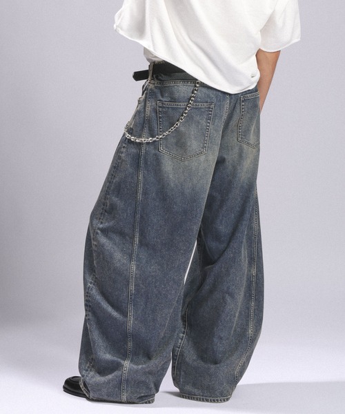 RAGEBLUE（レイジブルー）の「＜接触冷感＞Cool Feeling Light oz Denim Barrel Pants/ライトオンスデニムバレルパンツ（デニムパンツ・メンズ・ライトブルー/グレー/ネイビー・MEDIUM/SMALL/LARGE）」の22枚目の写真