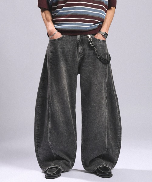 RAGEBLUE（レイジブルー）の「＜接触冷感＞Cool Feeling Light oz Denim Barrel Pants/ライトオンスデニムバレルパンツ（デニムパンツ・メンズ・ライトブルー/グレー/ネイビー・MEDIUM/SMALL/LARGE）」の9枚目の写真