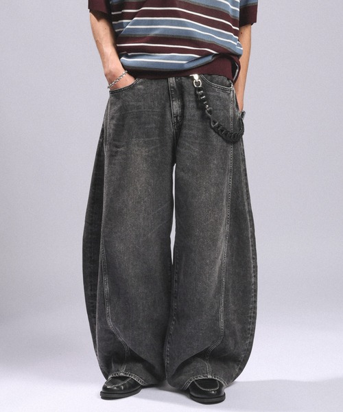 RAGEBLUE（レイジブルー）の「＜接触冷感＞Cool Feeling Light oz Denim Barrel Pants/ライトオンスデニムバレルパンツ（デニムパンツ・メンズ・ライトブルー/グレー/ネイビー・MEDIUM/SMALL/LARGE）」の11枚目の写真