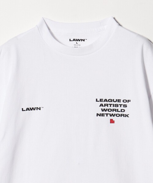 UNITED ARROWS & SONS（ユナイテッドアローズアンドサンズ）の「＜LAWN＞ L LOGO TEE ②/Tシャツ（Tシャツ/カットソー・メンズ・ホワイト/グレー系/ブラック・M/L）」の10枚目の写真