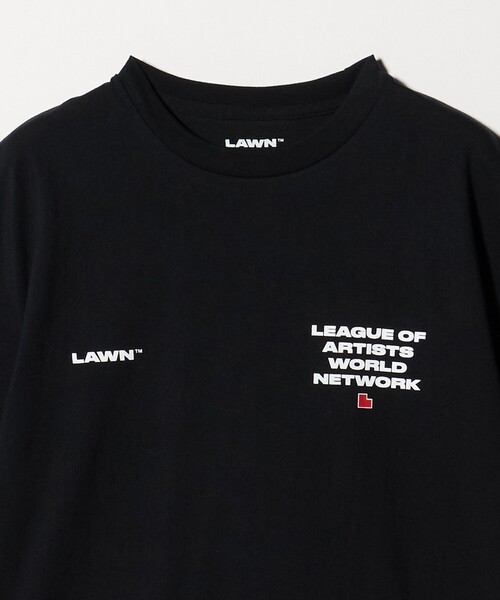 UNITED ARROWS & SONS（ユナイテッドアローズアンドサンズ）の「＜LAWN＞ L LOGO TEE ②/Tシャツ（Tシャツ/カットソー・メンズ・ホワイト/グレー系/ブラック・M/L）」の14枚目の写真