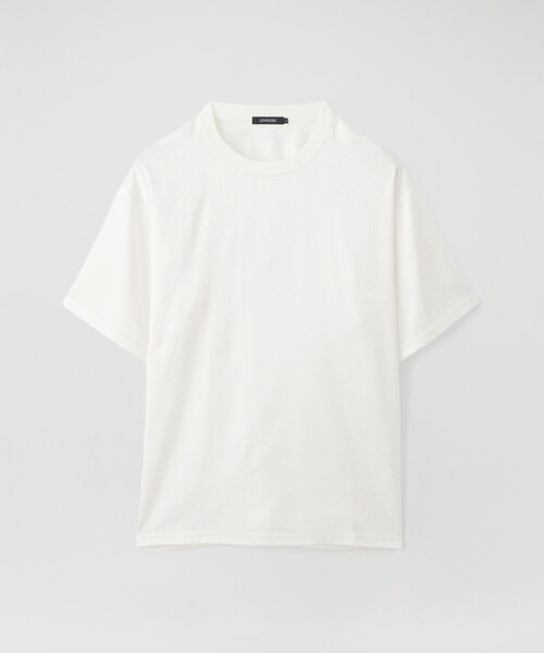 LOVELESS(ラブレス)の「サテンジャガードTシャツ(Tシャツ/カットソー・メンズ・オフホワイト/ネイビー/ブラウン系その他3/ブラック・L/M)」の3枚目の写真