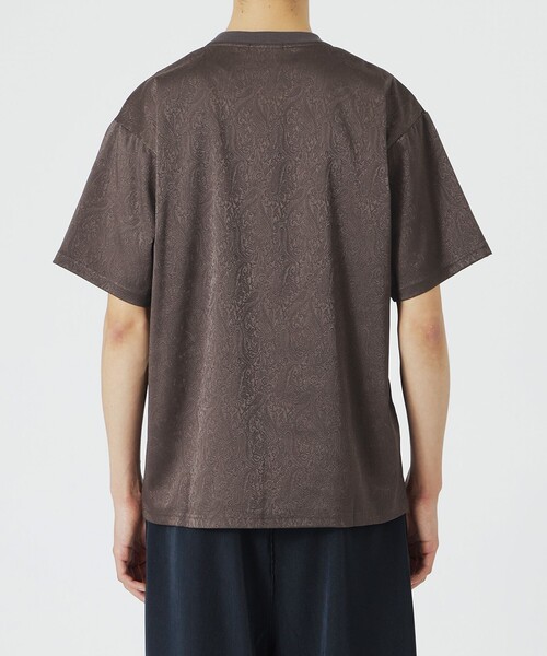 LOVELESS(ラブレス)の「サテンジャガードTシャツ(Tシャツ/カットソー・メンズ・オフホワイト/ネイビー/ブラウン系その他3/ブラック・L/M)」の18枚目の写真