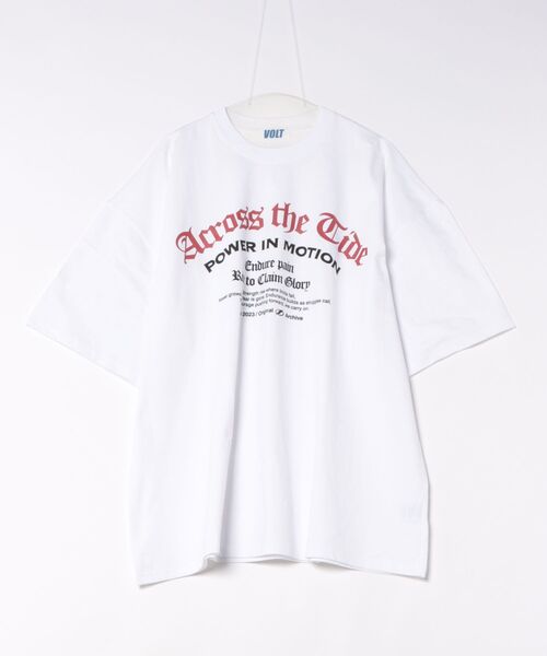a.p.o.v.(エーピーオービー)の「a.p.o.v. ゴシックロゴプリントスーパーオーバーサイズコットンTシャツ(Tシャツ/カットソー・メンズ・ホワイト/ブラック・ONESIZE)」の7枚目の写真