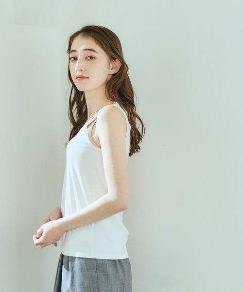 12Twelve Agenda(トゥエルブ アジェンダ)の「スパンコールモチーフタンクトップ(タンクトップ・レディース・オフホワイト・M)」の5枚目の写真