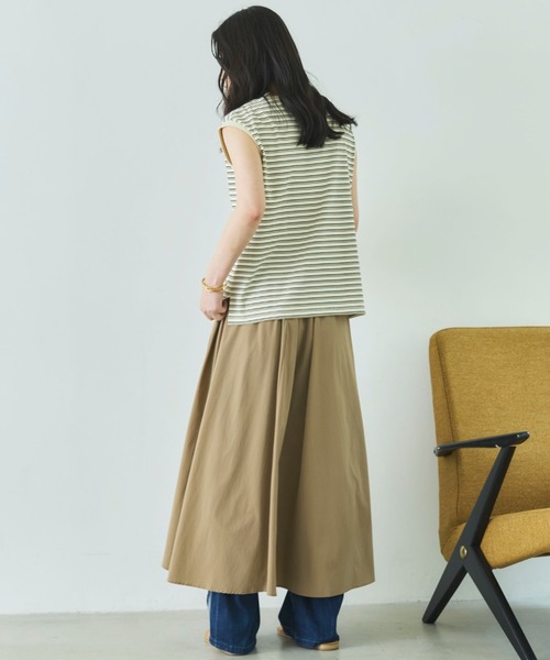 Doux archives（ドゥアルシーヴ）の「マルチボーダータンクトップ（Tシャツ/カットソー・レディース・アイボリー/ブラウン/ブラック・FREE）」の8枚目の写真