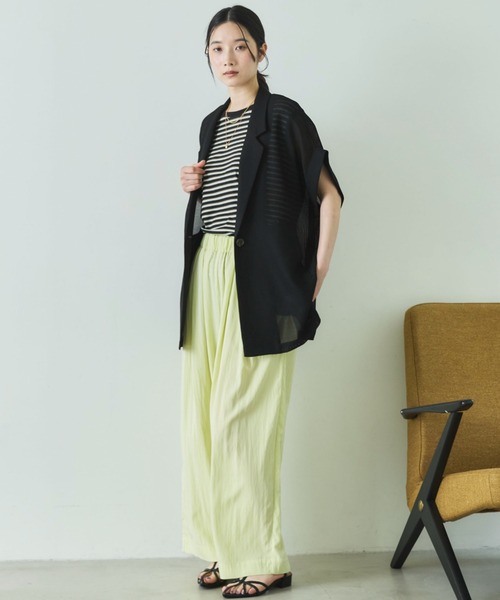 Doux archives（ドゥアルシーヴ）の「マルチボーダータンクトップ（Tシャツ/カットソー・レディース・アイボリー/ブラウン/ブラック・FREE）」の17枚目の写真