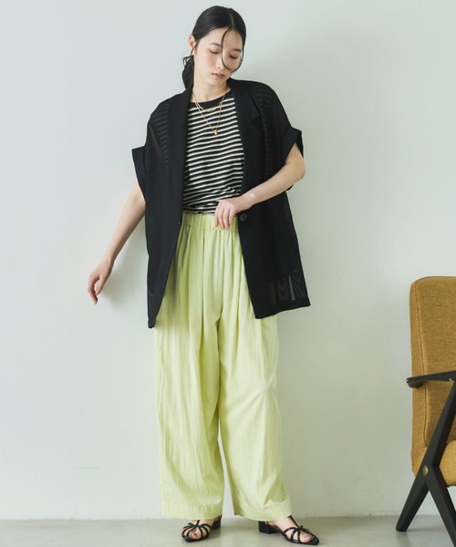 Doux archives（ドゥアルシーヴ）の「マルチボーダータンクトップ（Tシャツ/カットソー・レディース・アイボリー/ブラウン/ブラック・FREE）」の18枚目の写真