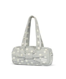 Shirring Ribbon tote Bag [Gray]