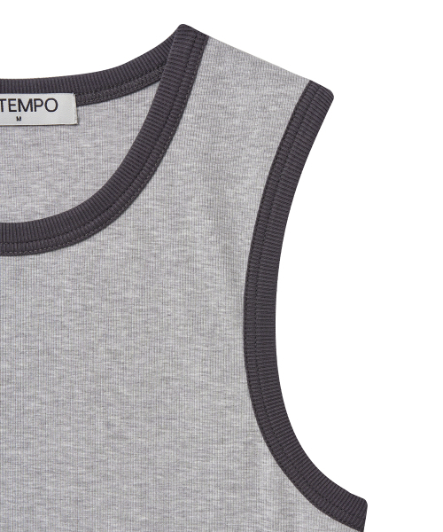INTEMPOMOOD(インテンポムード)の「バンガードマークスリーブレス:2カラー(Tシャツ/カットソー・メンズ・グレー/ブラック・MEDIUM/LARGE)」の10枚目の写真