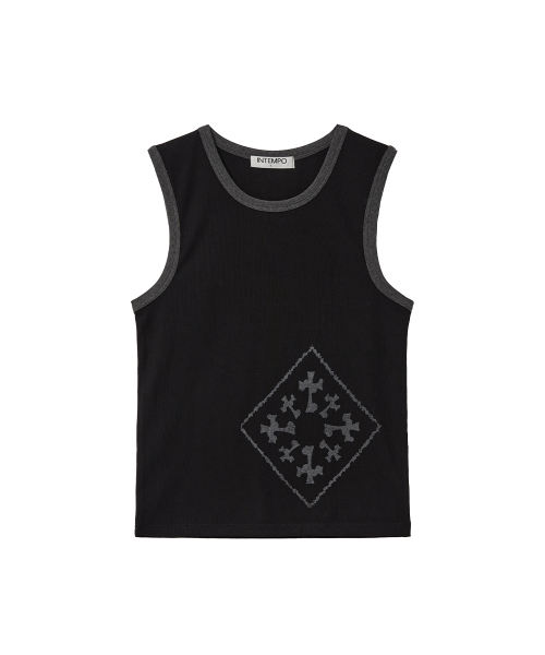 INTEMPOMOOD(インテンポムード)の「バンガードマークスリーブレス:2カラー(Tシャツ/カットソー・メンズ・グレー/ブラック・MEDIUM/LARGE)」の12枚目の写真