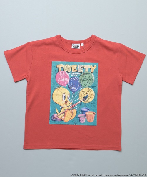 Looney Tunes(ルーニーテューンズ)の「【別注】LOONEY TUNES プリント半袖Tシャツ(Tシャツ/カットソー・キッズ・レッド/オフホワイト/チャコール・80/140/95/90/130/120/110/100)」の6枚目の写真