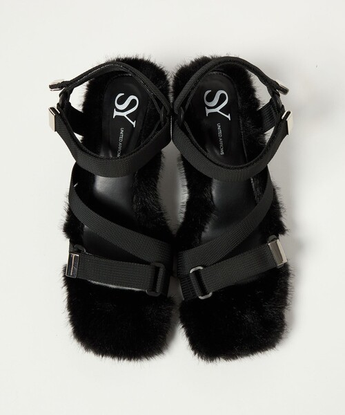 SY UNITED ARROWS(シーユナイテッドアローズ)の「<SY>メタルヒール フェイクファー サンダル50↑(サンダル・レディース・ブラック/ブラウン/ダークグレー・22cm/22.5cm/23cm/23.5cm/24cm/24.5cm/25cm)」の12枚目の写真