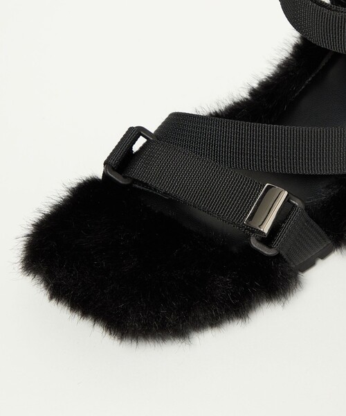 SY UNITED ARROWS(シーユナイテッドアローズ)の「<SY>メタルヒール フェイクファー サンダル50↑(サンダル・レディース・ブラック/ブラウン/ダークグレー・22cm/22.5cm/23cm/23.5cm/24cm/24.5cm/25cm)」の13枚目の写真