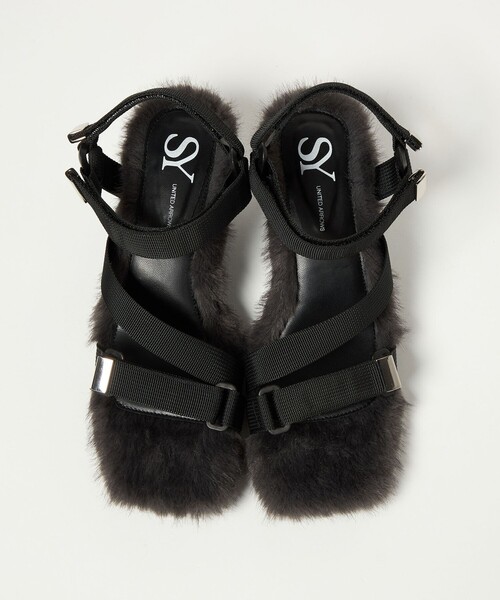 SY UNITED ARROWS(シーユナイテッドアローズ)の「<SY>メタルヒール フェイクファー サンダル50↑(サンダル・レディース・ブラック/ブラウン/ダークグレー・22cm/22.5cm/23cm/23.5cm/24cm/24.5cm/25cm)」の15枚目の写真