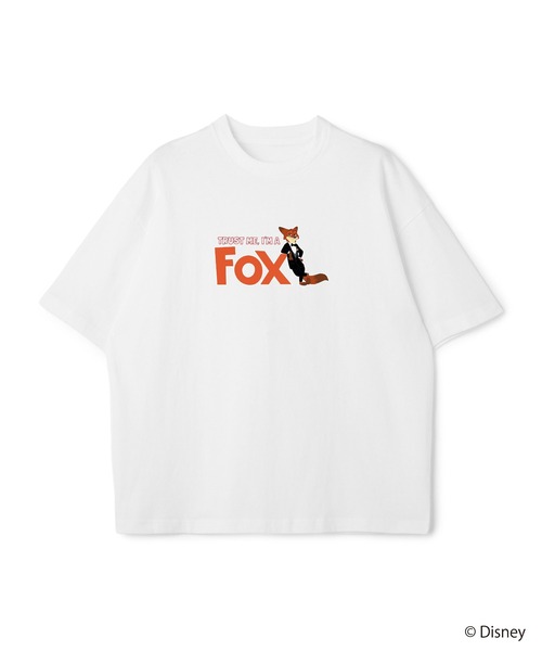 Disney(ディズニー)の「【Zootopia 2/ズートピア2】タキシード ニック プリントTシャツ / Over Harf Sleeve T-shirt《UNISEX》(Tシャツ/カットソー・レディース・ホワイト/ブラック・M/L)」の3枚目の写真