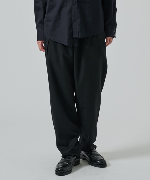 sulvam(サルバム)の「【sulvam】断ち切りスラックス(スラックス・メンズ・ブラック・M/S)」の1枚目の写真