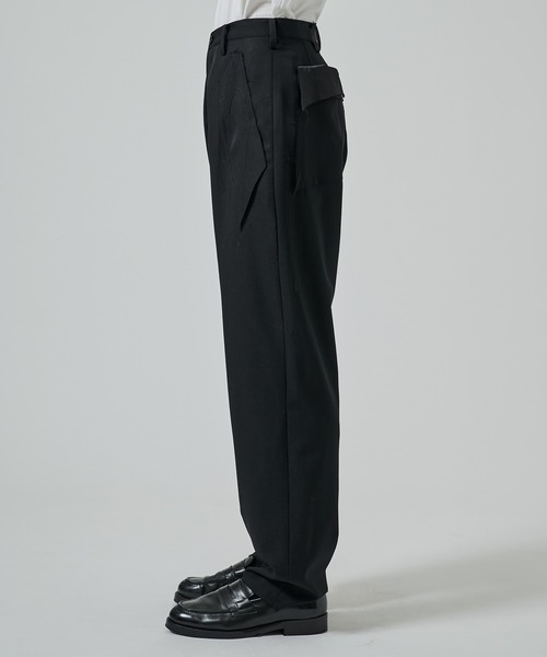 sulvam(サルバム)の「【sulvam】断ち切りスラックス(スラックス・メンズ・ブラック・M/S)」の4枚目の写真