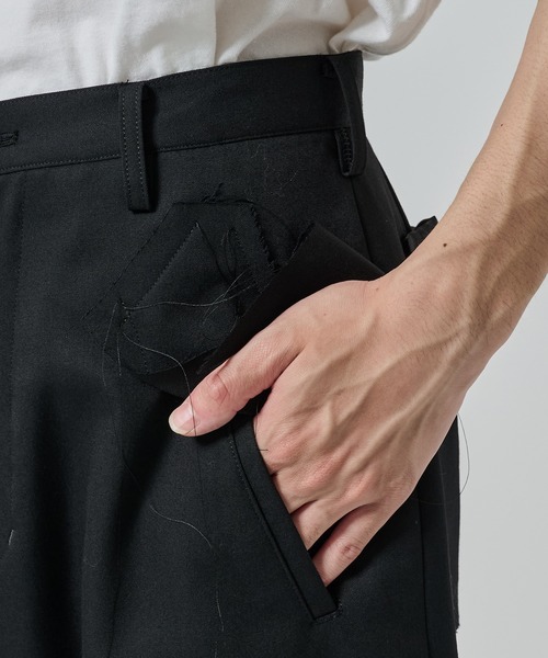 sulvam(サルバム)の「【sulvam】断ち切りスラックス(スラックス・メンズ・ブラック・M/S)」の8枚目の写真