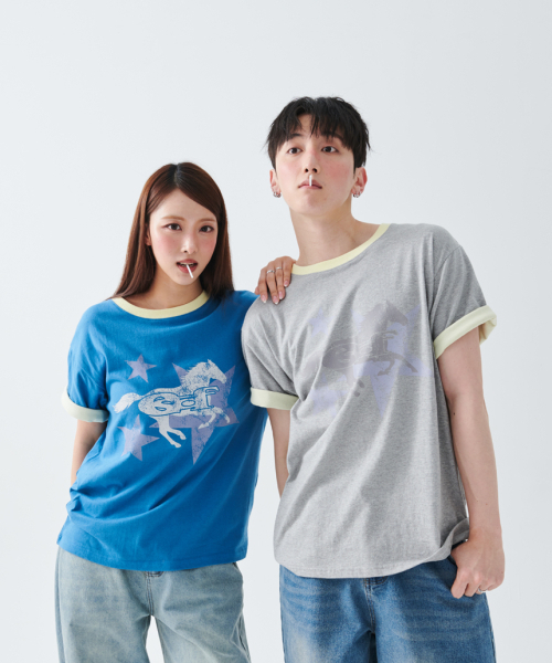 ESCAPEFROM（エスケープフロム）の「[ESCF x ホットトゥデイ] ローンスター ホース ロールアップポイント 半袖Tシャツ ブルー（Tシャツ/カットソー・レディース・その他・SMALL/MEDIUM/LARGE）」の6枚目の写真