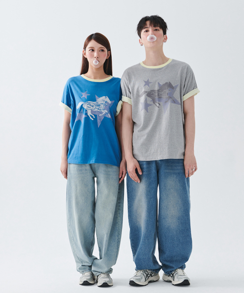 ESCAPEFROM（エスケープフロム）の「[ESCF x ホットトゥデイ] ローンスター ホース ロールアップポイント 半袖Tシャツ ブルー（Tシャツ/カットソー・レディース・その他・SMALL/MEDIUM/LARGE）」の7枚目の写真