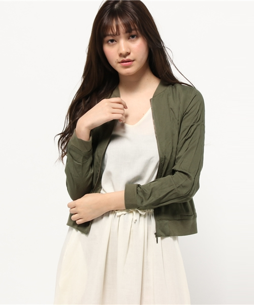 earth music&ecology（アースミュージックアンドエコロジー）の「【2016Spring】ライトリブブルゾン（ブルゾン・レディース・カーキ/キャメル/ネイビー・MEDIUM/SMALL）」の18枚目の写真