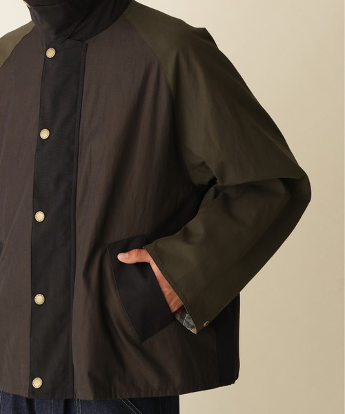 Barbour（バブアー）の「Barbour×BEAVER/バブアー×ビーバー　別注NO WAX OS TRANSPORT'26 別注トランスポート'26（ブルゾン・メンズ・セージグリーン/マルチ/ブラック・36/38/40/42）」の14枚目の写真