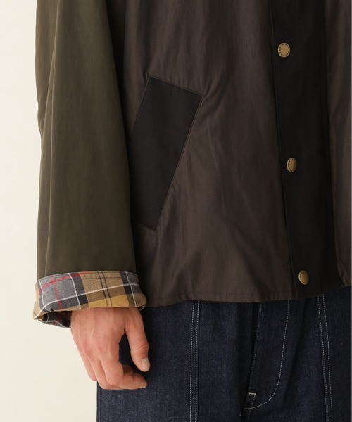 Barbour（バブアー）の「Barbour×BEAVER/バブアー×ビーバー　別注NO WAX OS TRANSPORT'26 別注トランスポート'26（ブルゾン・メンズ・セージグリーン/マルチ/ブラック・36/38/40/42）」の15枚目の写真