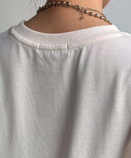 DouDou(ドゥドゥ)の「【WEB限定】【接触冷感&吸水速乾】ロゴ刺繍タンク(Tシャツ/カットソー・レディース・オフホワイト/ブラック・FREE)」の16枚目の写真