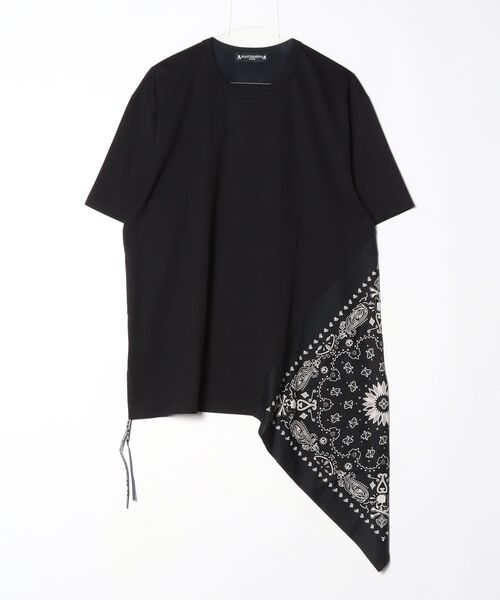 mastermind JAPAN(マスターマインド)の「SIDE BANDANNA TEE(Tシャツ/カットソー・メンズ・レッド系その他/ブラック系その他・XL)」の2枚目の写真
