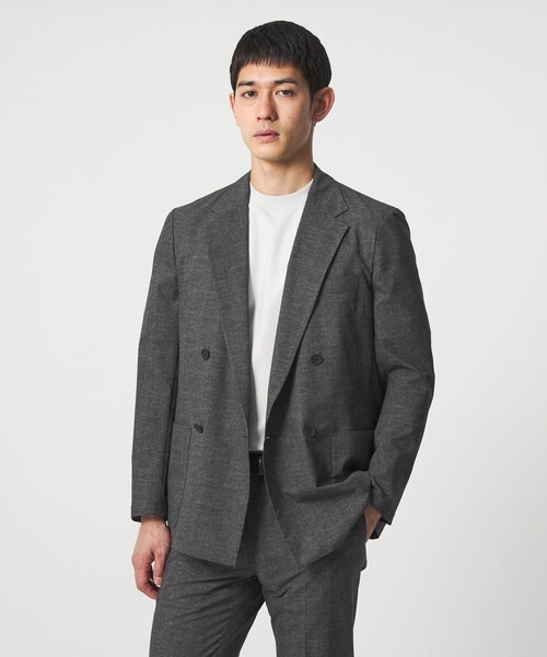 UNITED ARROWS(ユナイテッドアローズ)の「COOL DOTS プリント ダブル 4ボタン テーラードジャケット UA COZY ウォッシャブル 2WAYストレッチ(テーラードジャケット・メンズ・ダークグレー・XXL/XL/S/L/M)」の4枚目の写真