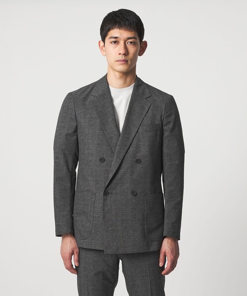 UNITED ARROWS(ユナイテッドアローズ)の「COOL DOTS プリント ダブル 4ボタン テーラードジャケット UA COZY ウォッシャブル 2WAYストレッチ(テーラードジャケット・メンズ・ダークグレー・XXL/XL/S/L/M)」の3枚目の写真