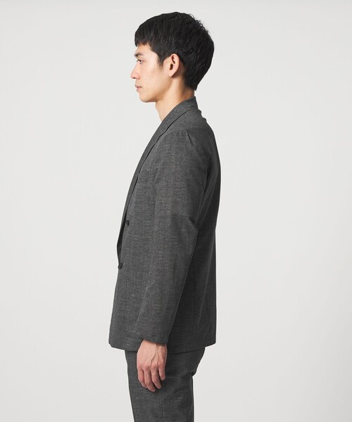 UNITED ARROWS(ユナイテッドアローズ)の「COOL DOTS プリント ダブル 4ボタン テーラードジャケット UA COZY ウォッシャブル 2WAYストレッチ(テーラードジャケット・メンズ・ダークグレー・XXL/XL/S/L/M)」の4枚目の写真