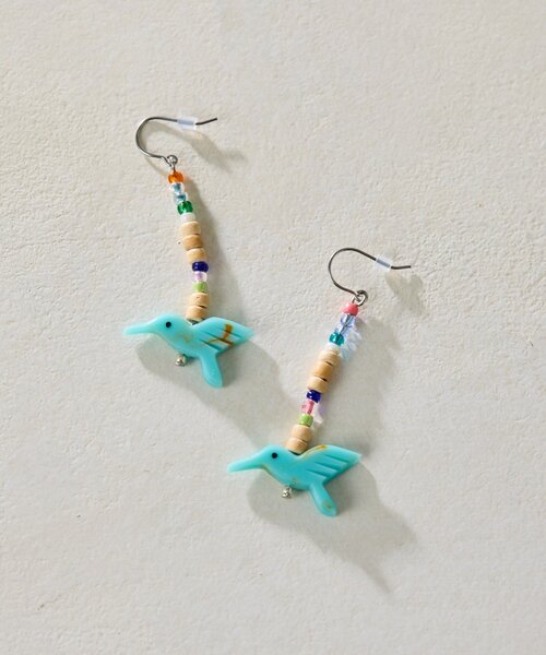 ear PAPILLONNER(イアパピヨネ)の「ターコイズハチドリピアス(ピアス(両耳用)・レディース・ブルー系その他・FREE)」の2枚目の写真